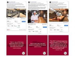 Hojo's Japanese Cuisine social media marketing